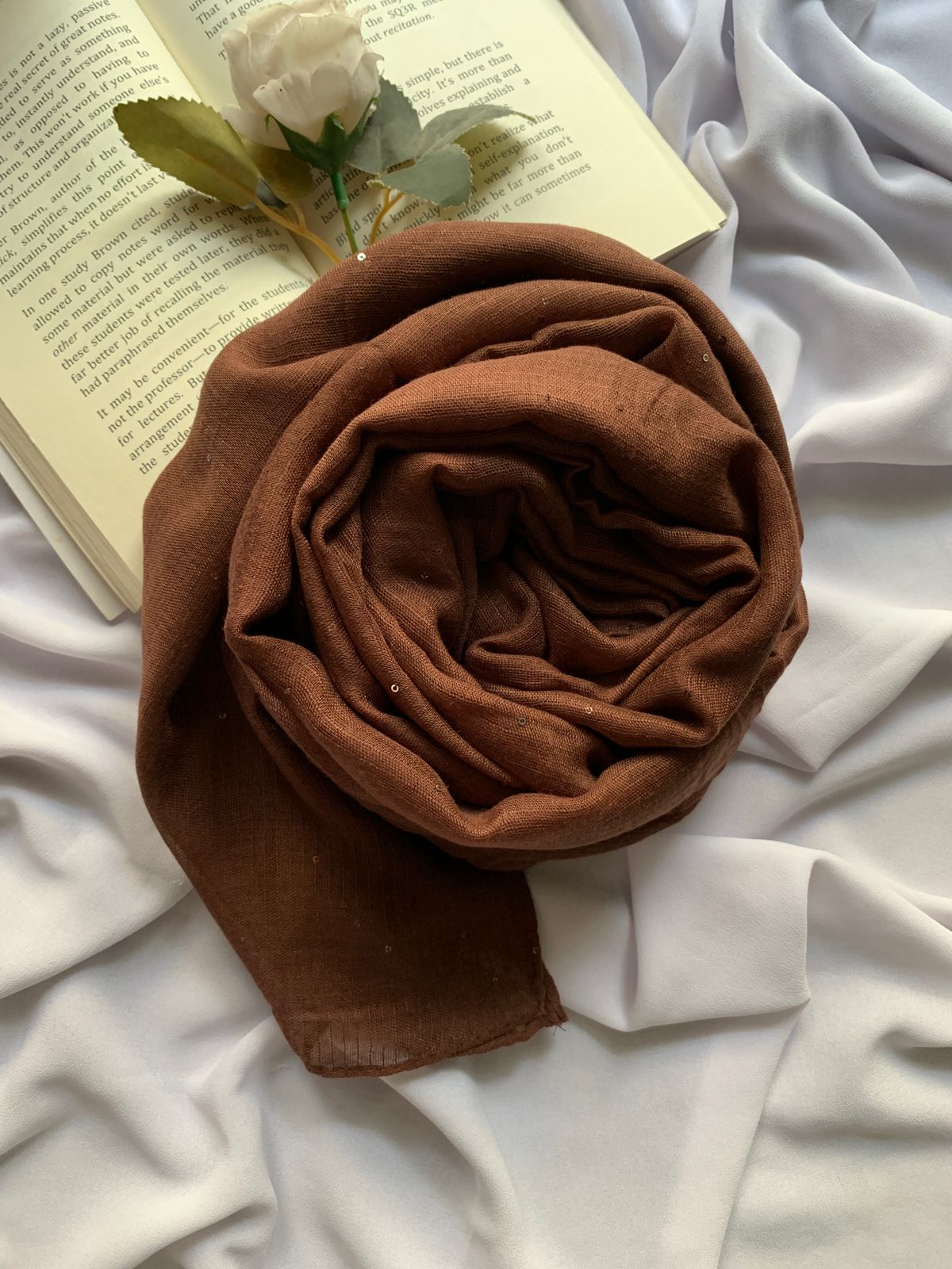 Brown Sequence Hijab