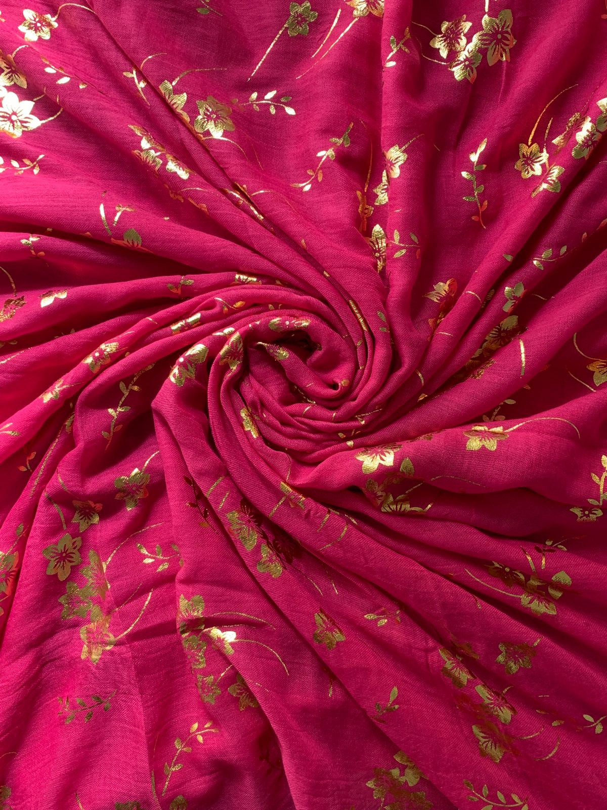 Shocking Pink Foil Hijab
