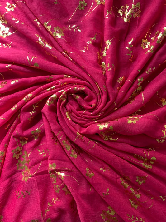 Shocking Pink Foil Hijab