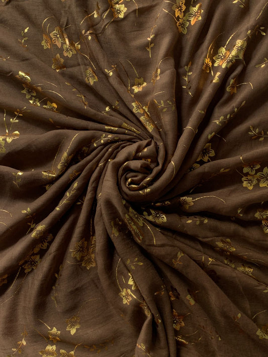 Brown Foil Hijab