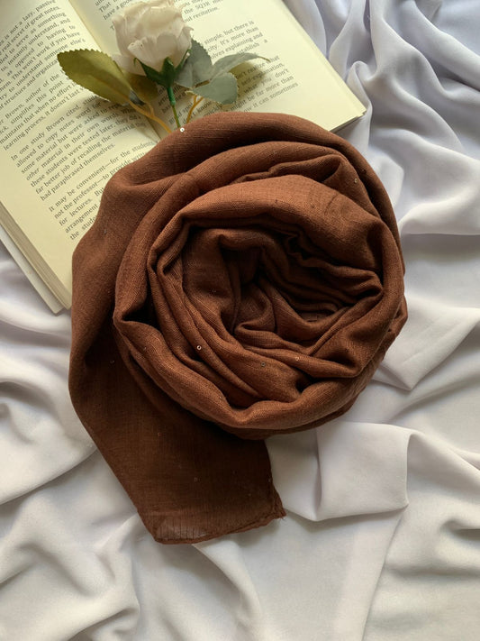 Brown Sequence Hijab