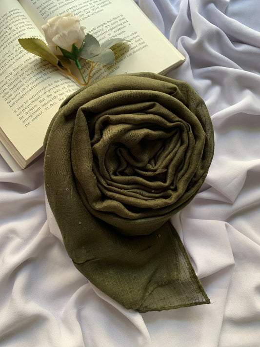 Army Green Sequence Hijab