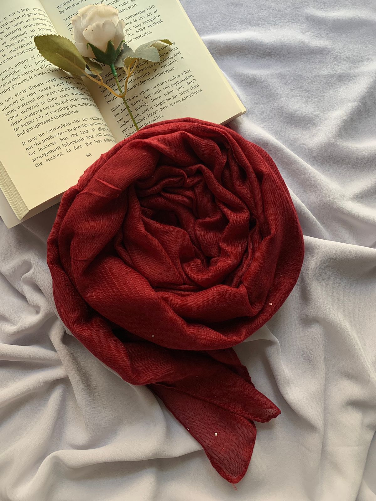 Maroon Sequence Hijab