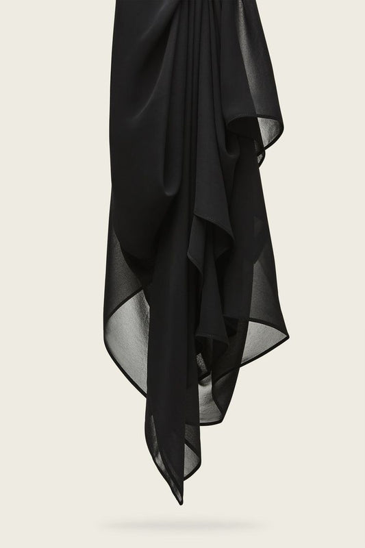 Georgette Black Scarf